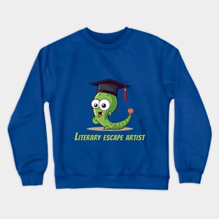 Cute Worm with Graduation Cap and Diploma T-Shirt Crewneck Sweatshirt